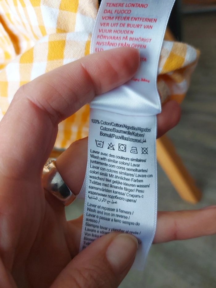 Blouse à nouer Vertbaudet vichy 4 ans - photo numéro 8