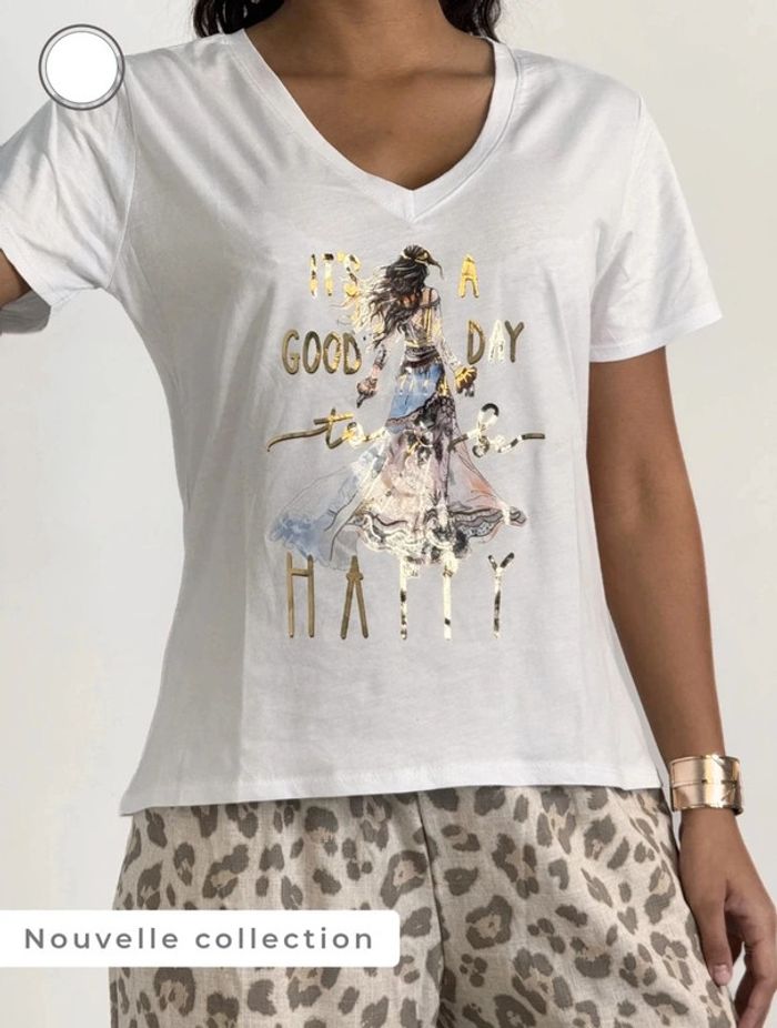 Tee shirt imprimé tendance été 2025 TU neuf - photo numéro 4