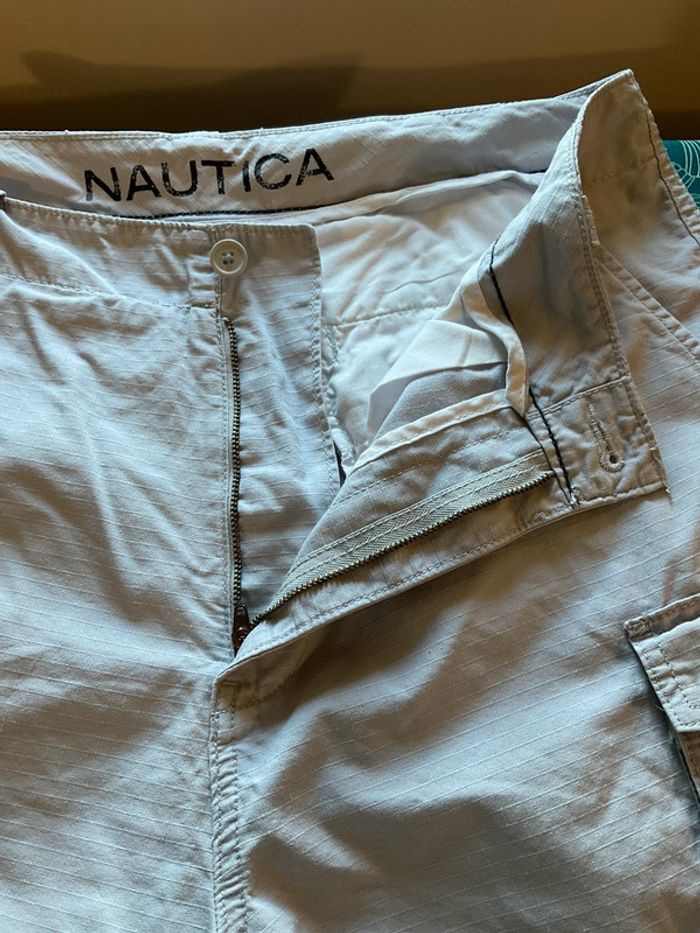 Short cargo gris clair pour homme Nautica taille W34 FR44 438 - photo numéro 3