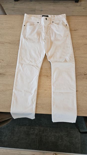 Pantalon blanc slim fit, Esprit, taille 32/34 US, nickel