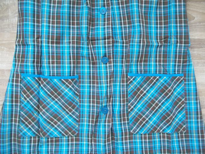 Blouse sans manches écossais bleu 42 - photo numéro 3