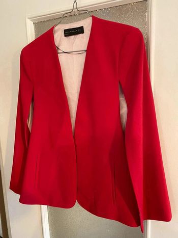 Veste cape zara xs rose fonce framboise