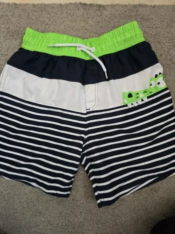 short de bain crocodile vert blanc noire Orchestra