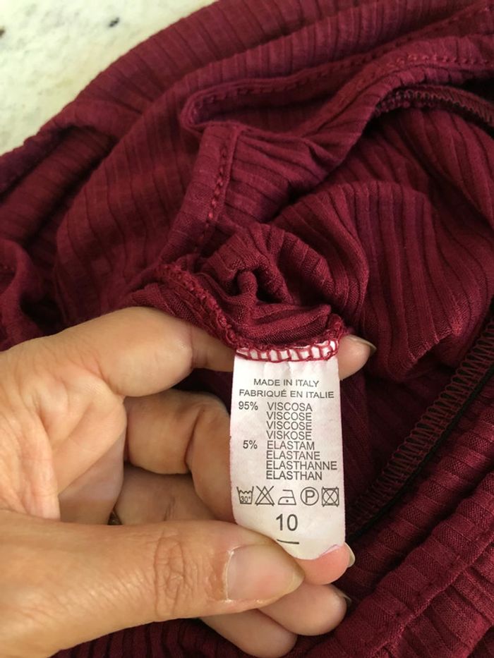 Combinaison bordeaux côtelé - photo numéro 5