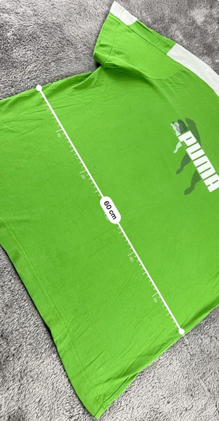 T-shirt vert clair Puma logo – Taille XXL - photo numéro 4