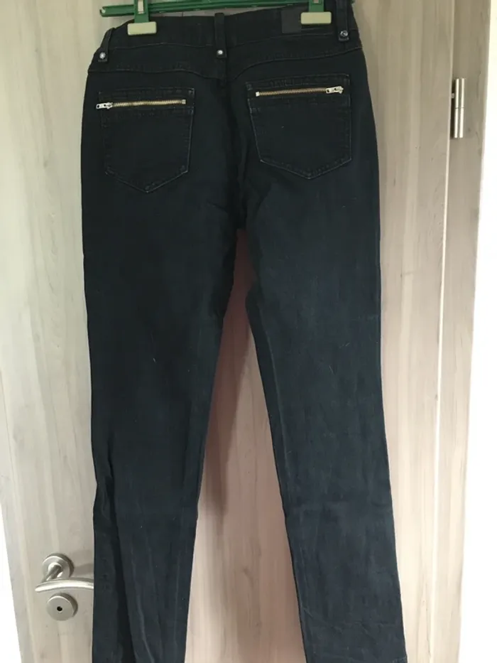 Pantalon jean noir Pimkie coupe droite taille M - photo numéro 3