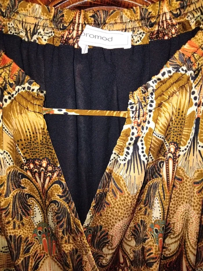Robe longue avec ceinture manches 3/4 - photo numéro 4