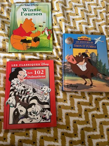 Livres Disney: Winnie l’ourson, les 102 dalmatiens, timon et pumba