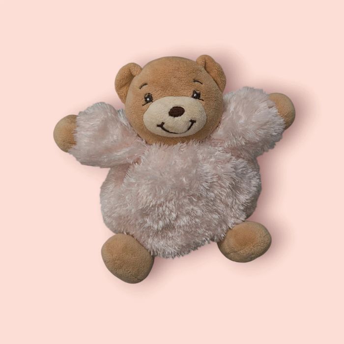 Petit doudou ours boule kaloo rose