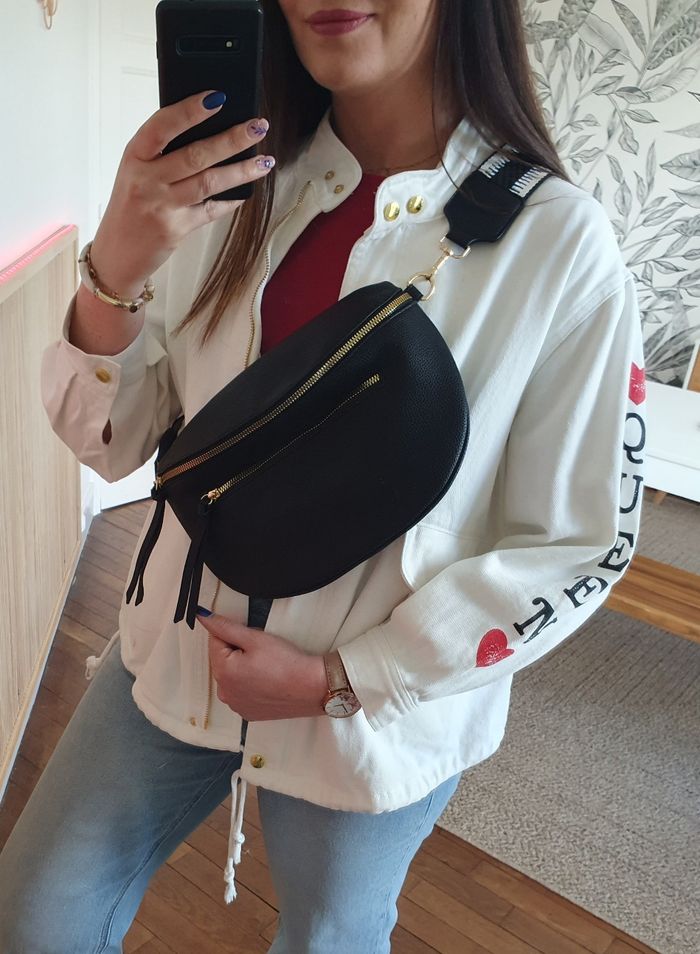 Sac banane Hollywood simili cuir noir - photo numéro 4