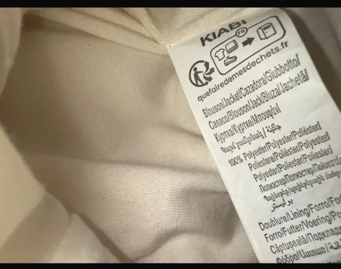 Veste manteau polaire poils blanc toute douce très chaude crème Kiabi - photo numéro 4