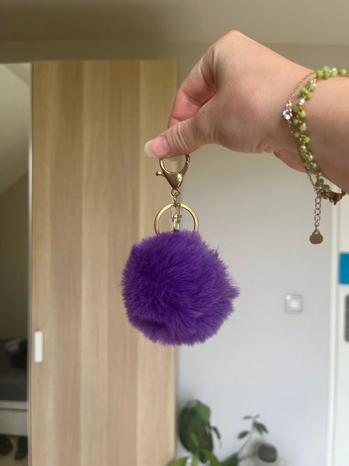 Porte clé pompom - photo numéro 3