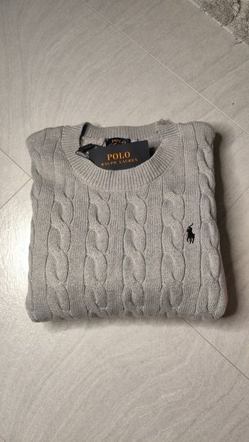 Pull Ralph Lauren tosadé gris - Taille M