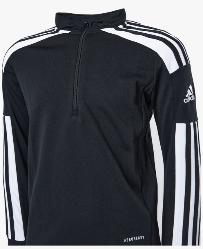 Sweat d’entraînement adidas AEROREADY à col zippé – Noir/Blanc - photo numéro 5