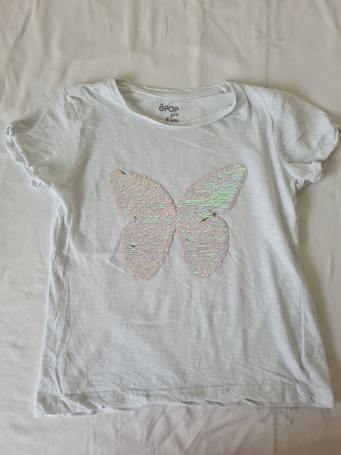 T shirt à sequins 8 ans - photo numéro 2
