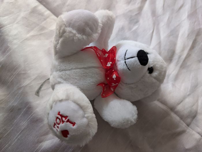 Peluche Ours blanc I ❤️ You - photo numéro 3