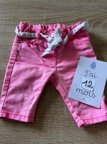 Pantacourt rose LULU Castagnette t.12m