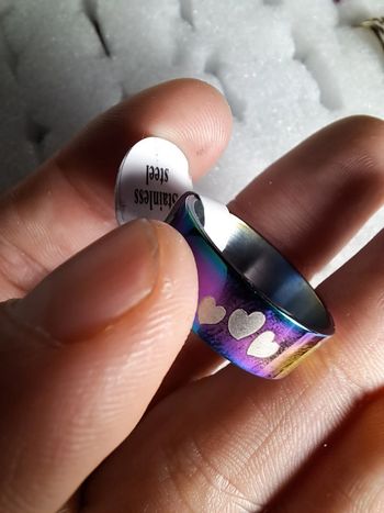 Bague acier inoxydable motifs