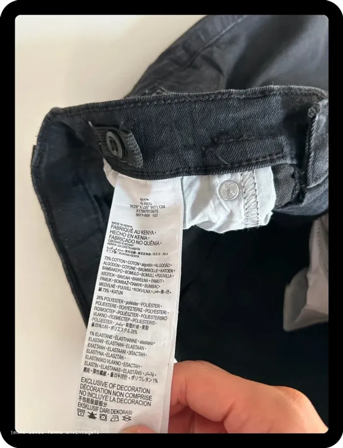 Jean Levi's Garçon Noir | 511 Slim | 16 Ans | Très Bon État | BP74 - photo numéro 6