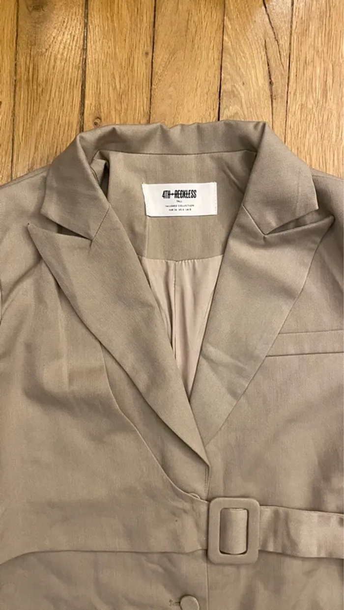 Robe blazer gris beige 4th & Reckless - photo numéro 2