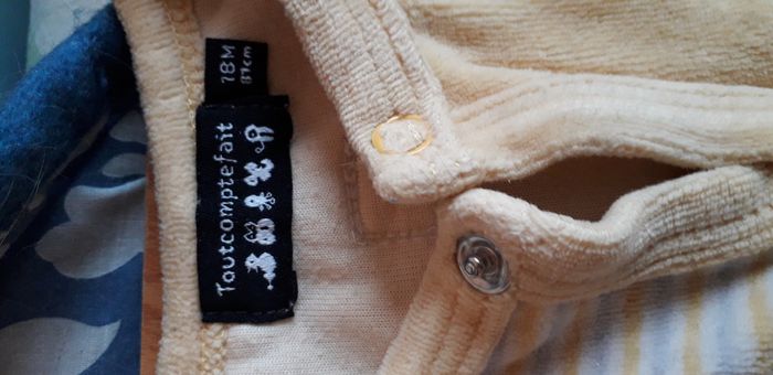 Pyjama jaune et gris "Verbaudet" - photo numéro 3