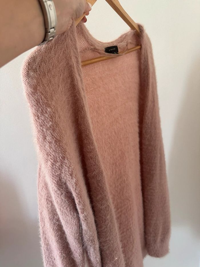 Gilet long rose pale - photo numéro 2