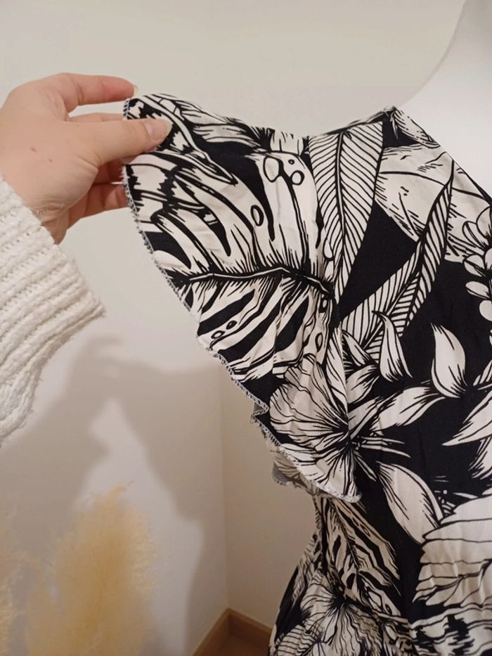 Robe longue Fleurie asymétrique Italian Style taille S 36 - photo numéro 3