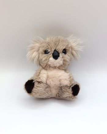 Ancienne petite peluche koala beige écru marron doudou vintage 13 cm yeux durs