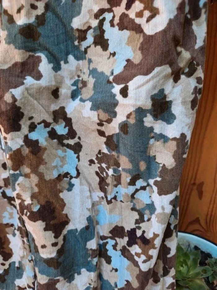 Zara combinaison velours, imprimé camouflage, taille élastique, 8 ans - photo numéro 4