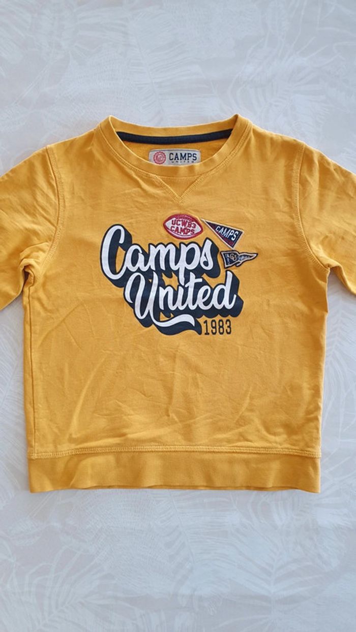 Sweat jaune moutarde Camps United - photo numéro 3