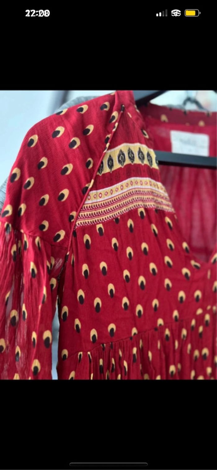 Robe d’été Ba&SH rouge - photo numéro 3