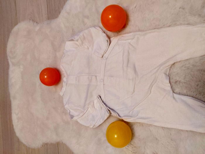 Pyjama blanc léger Kiabi 1 mois - photo numéro 4