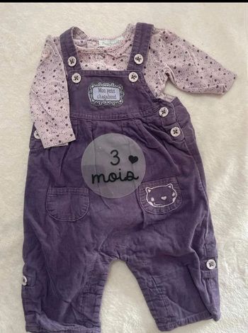 Ensemble Salopette 3  mois