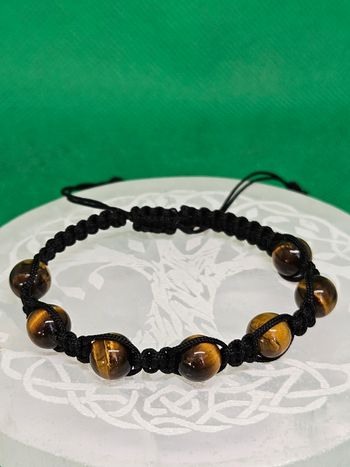 Macramé Bracelet en Oeil de Tigre