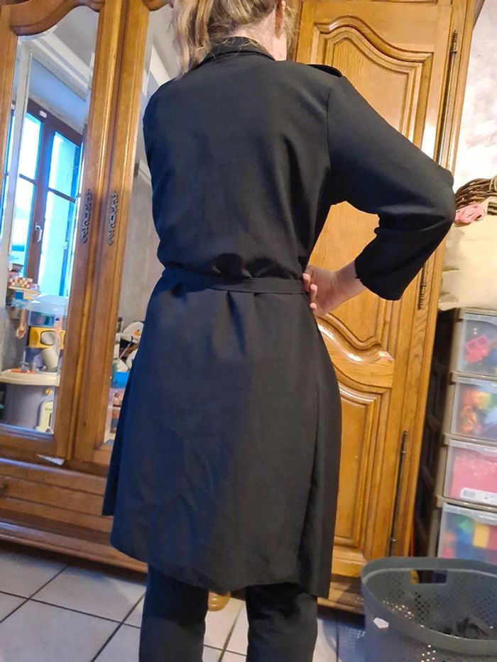 Veste longue à nouer noire longue italy - photo numéro 5