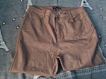 Jeans effet  cuir marron clair taille 46