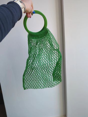 Sac filet vintage de courses, plage