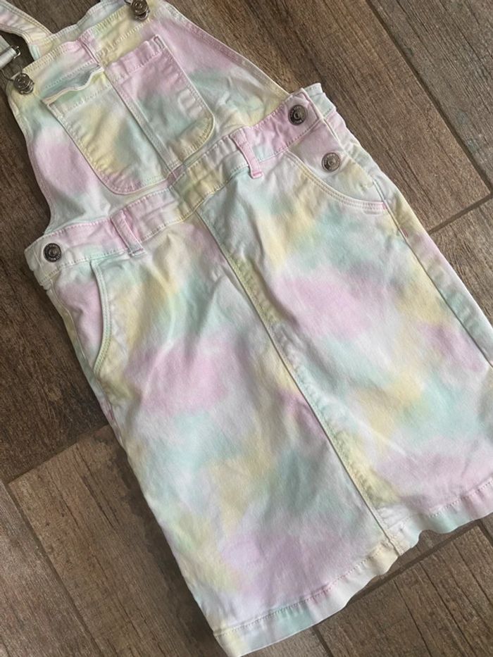 Robe salopette en jean fille - photo numéro 2