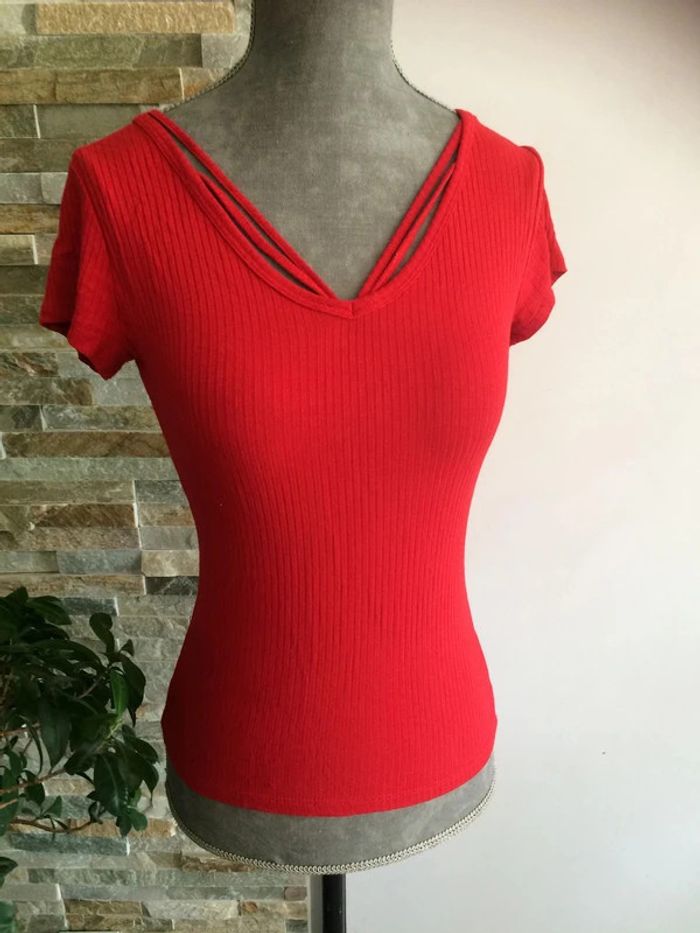 Haut rouge XS