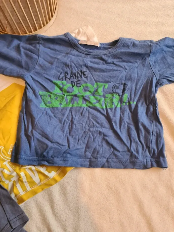 Lot tee-shirt manches longues 6 mois - photo numéro 3