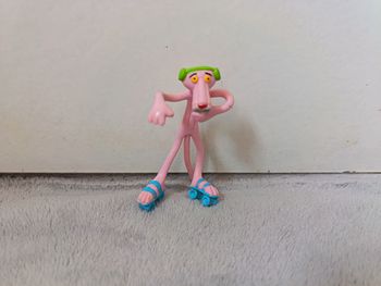 Figurine Vintage La Panthère Rose en Rollers - San Carlo Promotion