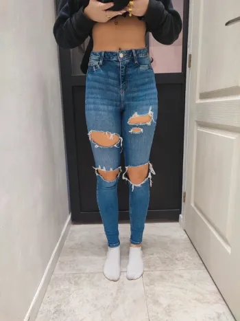 Jean skinny troué