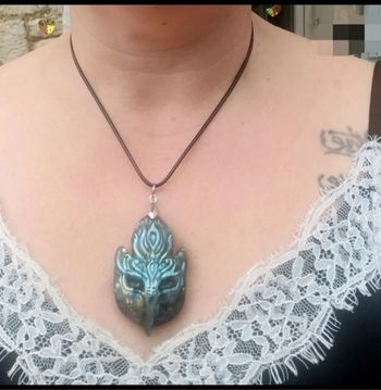 Pendentif labradorite sculpter