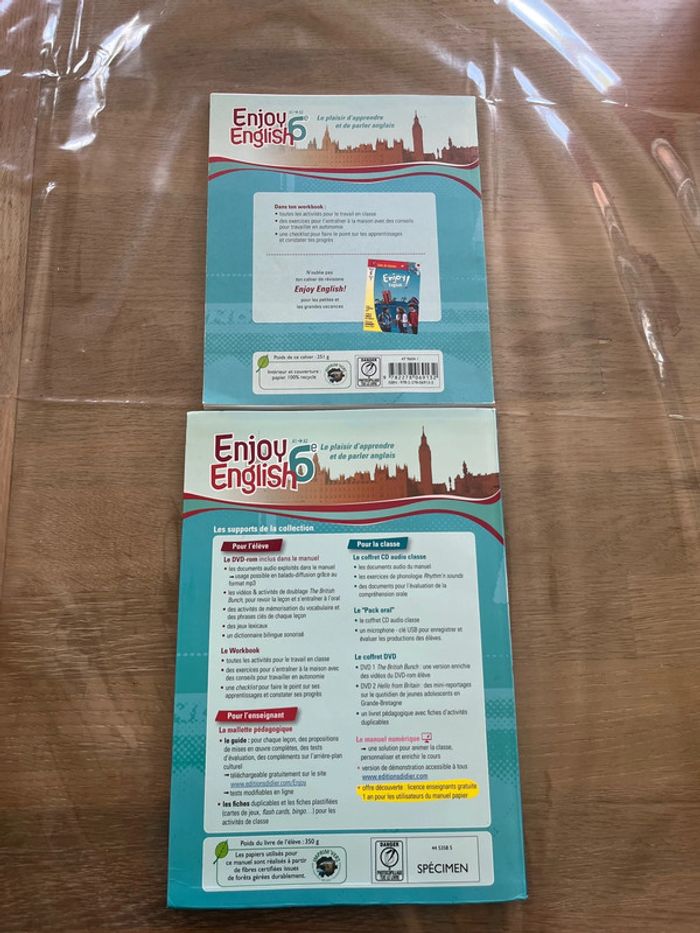 Lot enjoy english 6e - photo numéro 2
