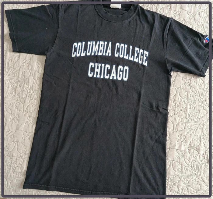 T-shirt Champion "Columbia Collège Chicago" taille M homme noir - photo numéro 2
