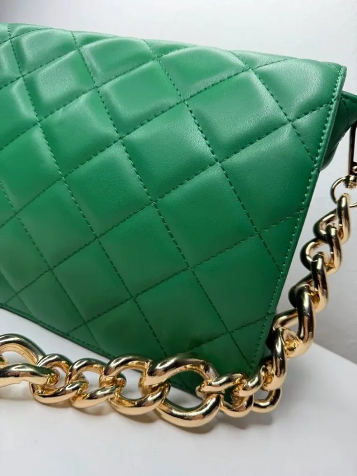 🎄 Magnifique sac à main / vert matelassé 🎄 - photo numéro 2