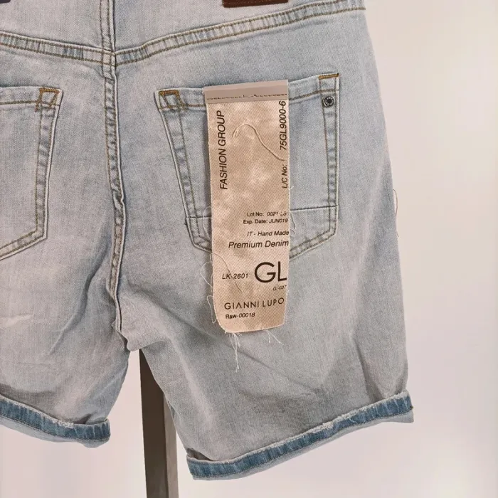 Short en jean clair Gianni Lupo - Taille 42 (XL) - A298 - photo numéro 12