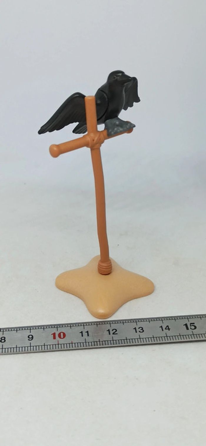 Oiseau corbeau sur perchoir playmobil - photo numéro 3