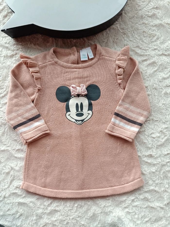 Robe pull manches longues Fille 6 mois Minnie Disney Baby Orchestra - photo numéro 2