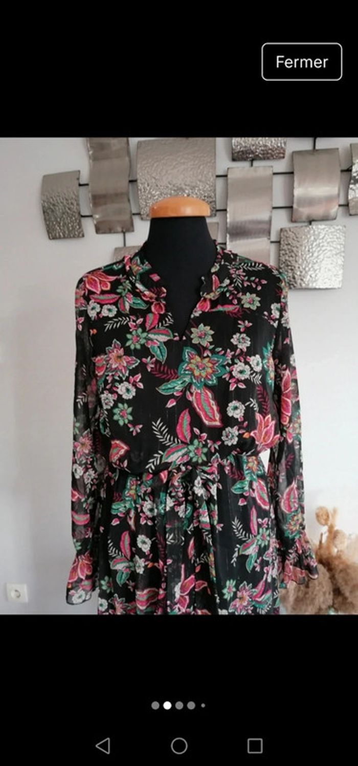 Robe longue motif fleurs Bréal taille 38 - photo numéro 2